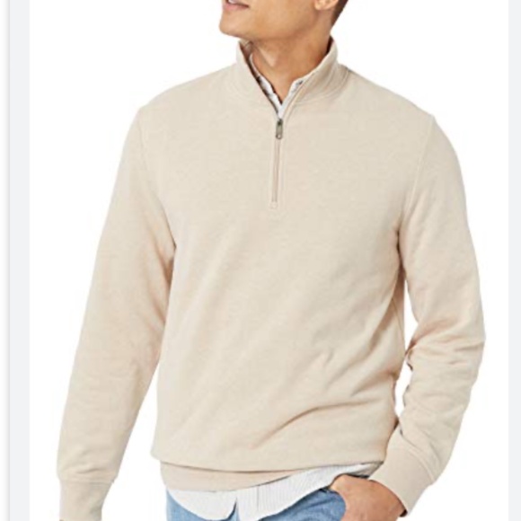 Amazon Essentials Tan Knit Zip Up Sweater - Picture 5 of 5